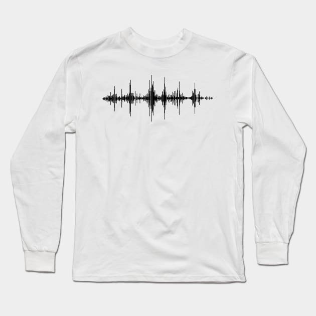 sound wave graphic audiology ear doctor Long Sleeve T-Shirt by Collagedream